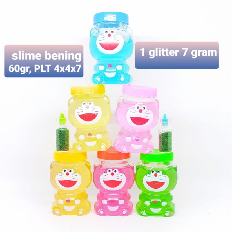 Slime Mainan anak Slime Bening dan Glitter mini Karakter Mainan anti Stress