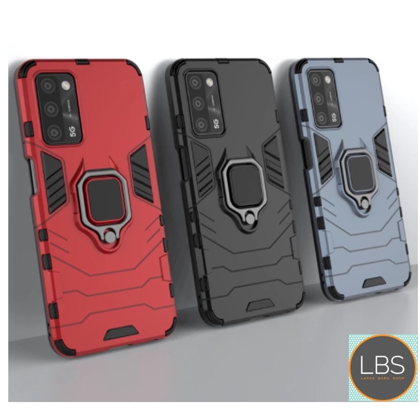 OPPO A16/ 4G/A74 5G/A93 5G/Find X2 Pro - Luxury Hard Case I-ring Kickstand i-ring