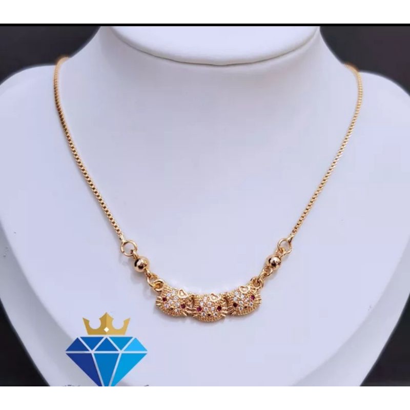 Kalung Anak Anti Luntur Model Hello Kitty Permatah 24 K