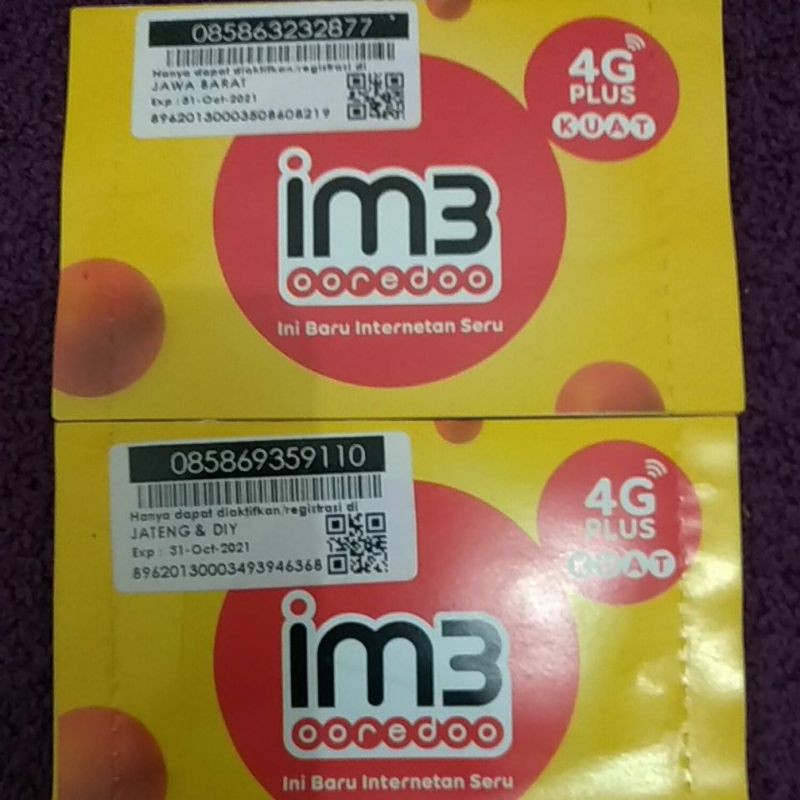 Kartu Perdana indosat sudah regest cocok buat otp