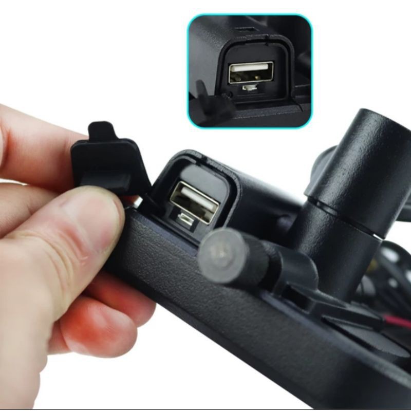 Holder Hp Buat Motor Rizoma Usb Charger Bahan Full Cnc Universal Semua Motor