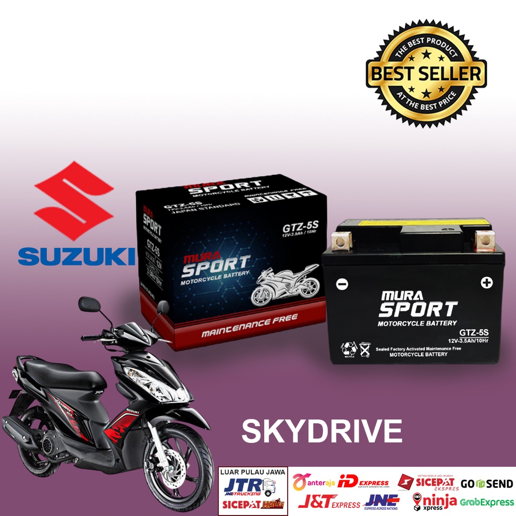 Aki Motor SUZUKI SKYDRIVE Accu MF GTZ5S Accu Kering Aki MURA FITZ5S