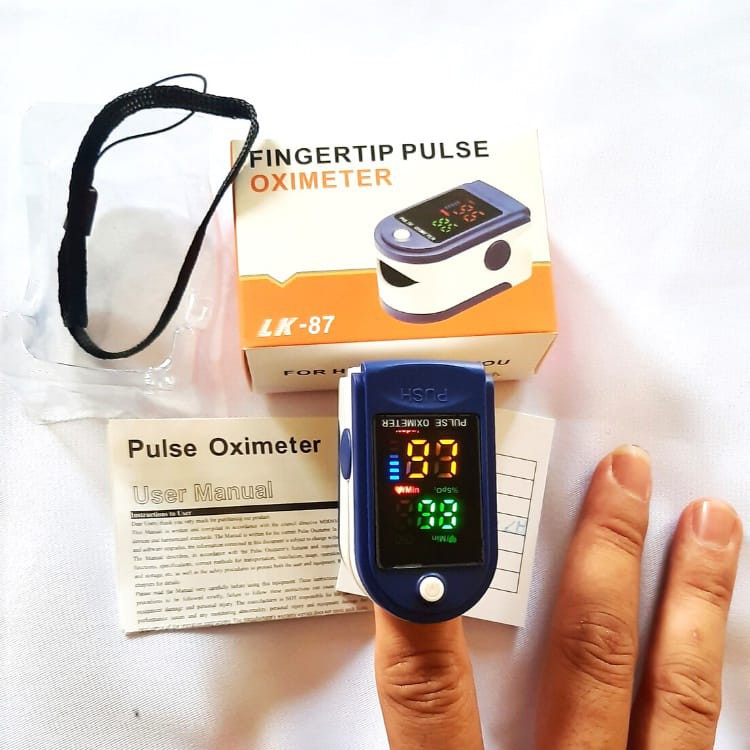 Oximeter Oxymeter LK-87 / LK-88 Fingertip Pulse Oximeter Pengukur Kadar Oxigen dalam darah-YOYOSOO