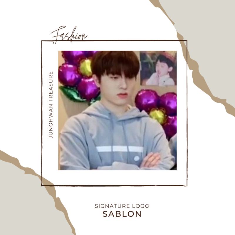 [SABLON] Hoodie idol Junghwan Treasure Goal signature logo