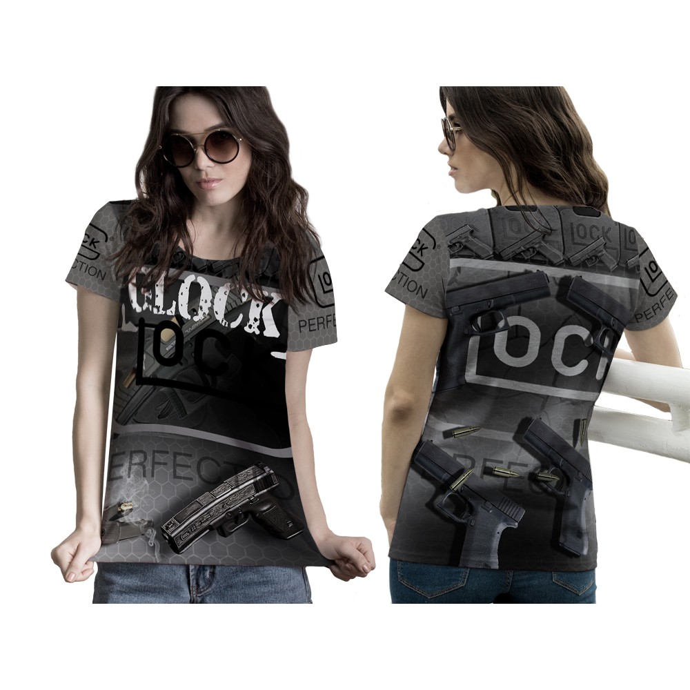 [Riashop] Kaos GLOCK Wanita | Kaos Glock Lengan Pendek | Kaos GLOCK Perfection