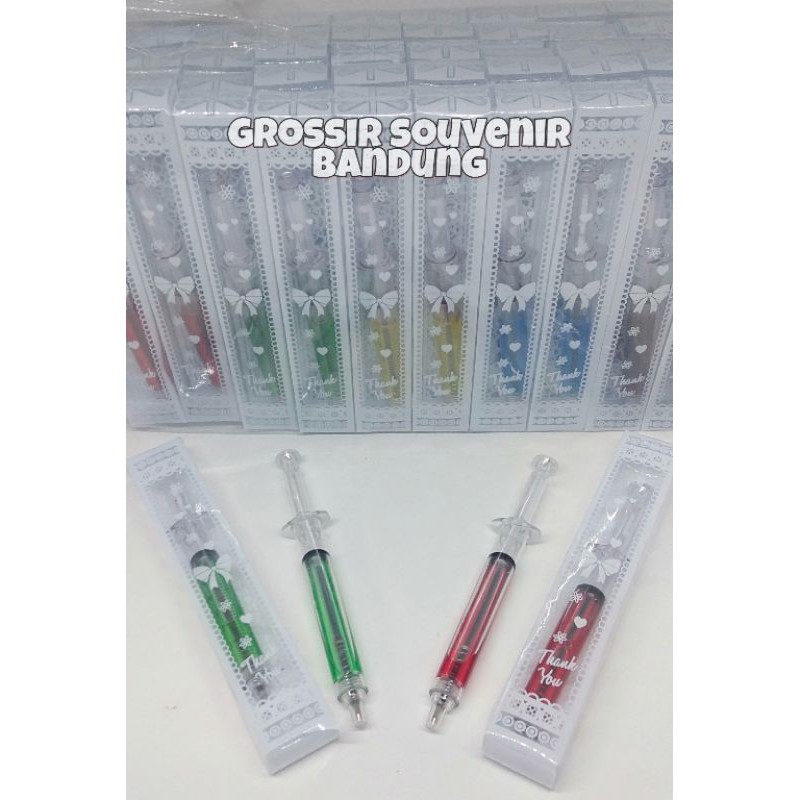 

ISI 50 SOUVENIR PULPEN SUNTIK KEMAS MIKA CANTIK