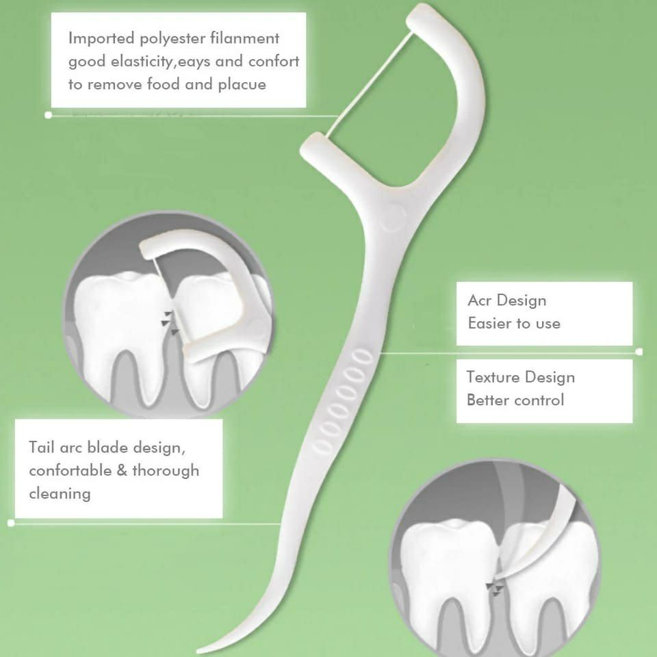 COD - SM88 - Dental floss benang Busur tusuk gigi Macromolecul carea pembersih sela gigi
