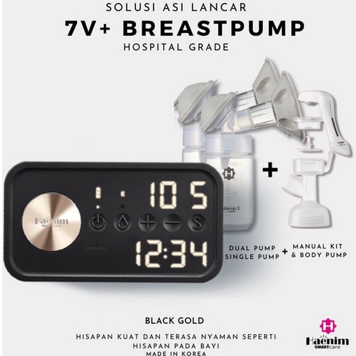 Haenim Breastpump 7V+ - Breast Pump Made in Korea Pompa Asi untuk Ibu Dan Bayi