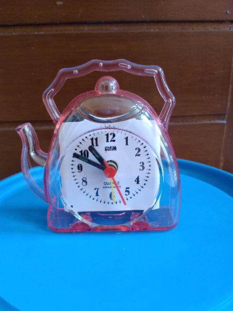Jam Weker Transparan Karakter Teko