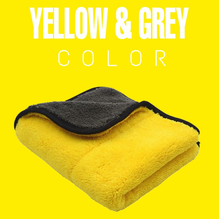 Lap Mobil 2 WARNA Microfiber Lembut Tebal Serbaguna uk 30x30cm