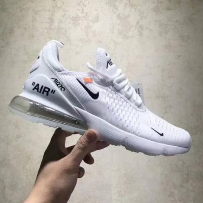 Sale Terlaris  Nike Air 270 Off White Sneakers Pria/ sepatu pria /sepatu olahraga - Putih, 40
