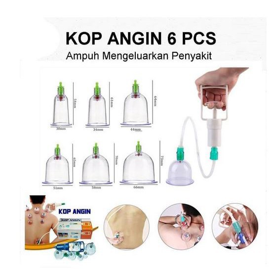 Alat Bekam/Kop Angin/Alat Pijat Terapi Kesehatan isi 6 pcs