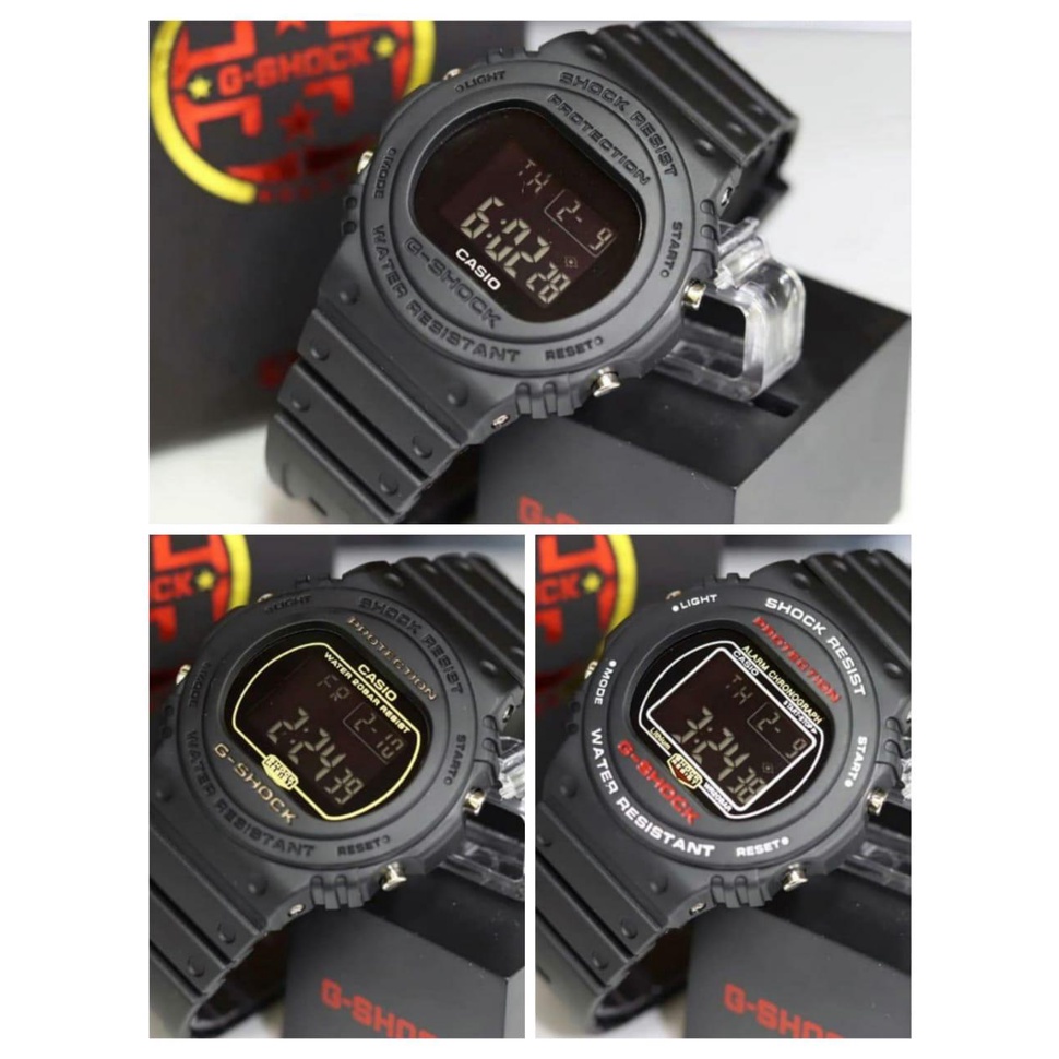 BEST SELLER !!! JAM TANGAN PRIA G-SHOCK CASIO DW 5700 BULAT FULL HITAM ANTI AIR JAM TANGAN DIGITAL