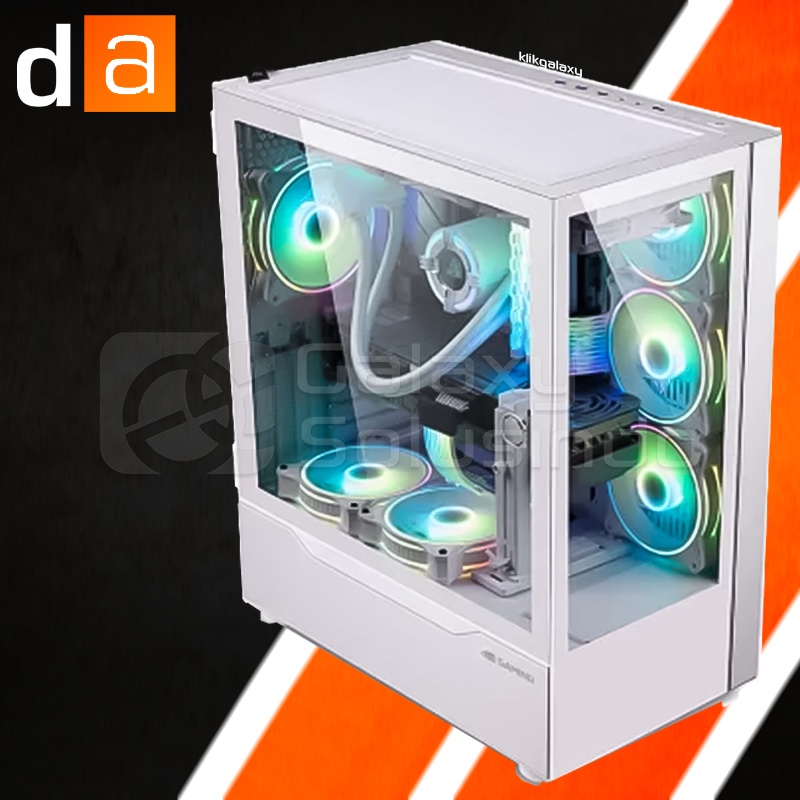 Digital Alliance DA Gaming N30 Tempered Glass Mid Tower Gaming Case - White