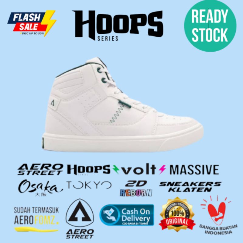 Aerostreet Hoops Putih - Sepatu Sneakers Casual Aero Street