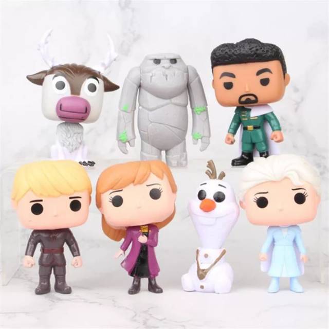 funko set 7 frozen 2 elsa ana olaf sven cristoff earth spirit monster
