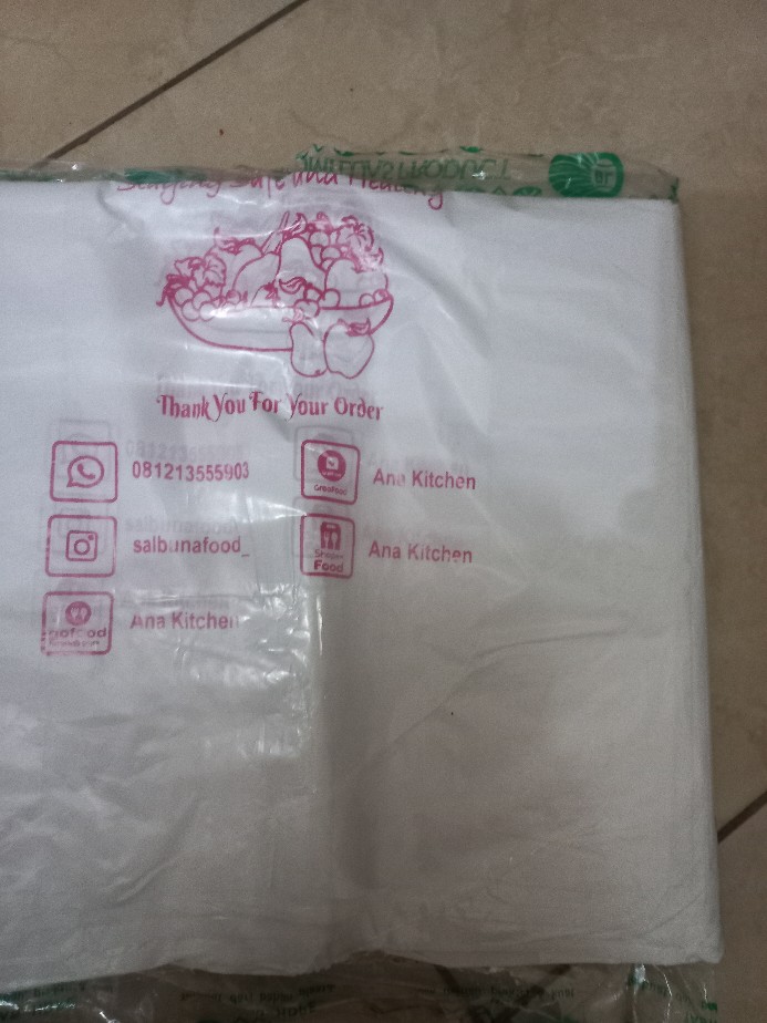 Kresek Sablon Ukuran Super 35x58 Isi 50 Pcs.free Desain Min Order 150 Pcs