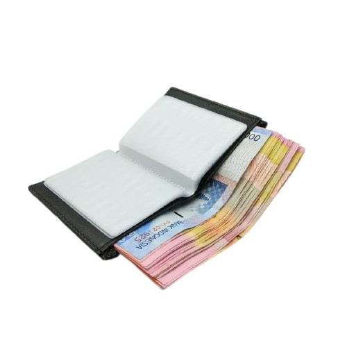 Dompet Kartu 18 in 1 Card Holder + slot uang kulit sintetis MODEL JAHIT KETUPAT