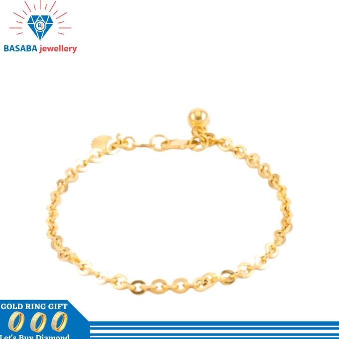 BANTING HARGA gelang emas asli rantai polos model baru
