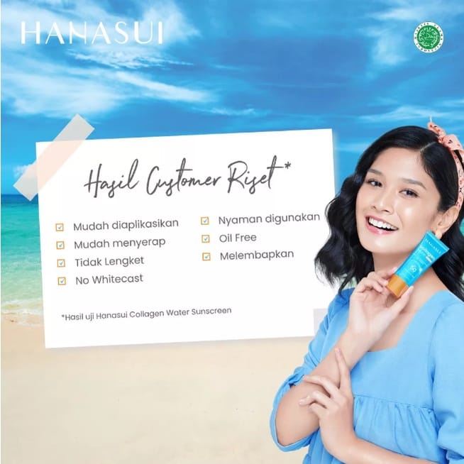 ✿ELYSABETHME✿ Hanasui Sunscreen sunblock gel anti matahari spf50 tekstur watery