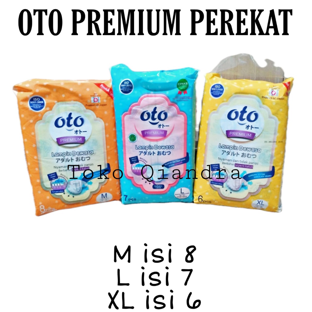 OTO PREMIUM ADULT DIAPERS POPOK DEWASA PEREKAT PREMIUM M, L &amp; XL (DAYA SERAP TINGGI)