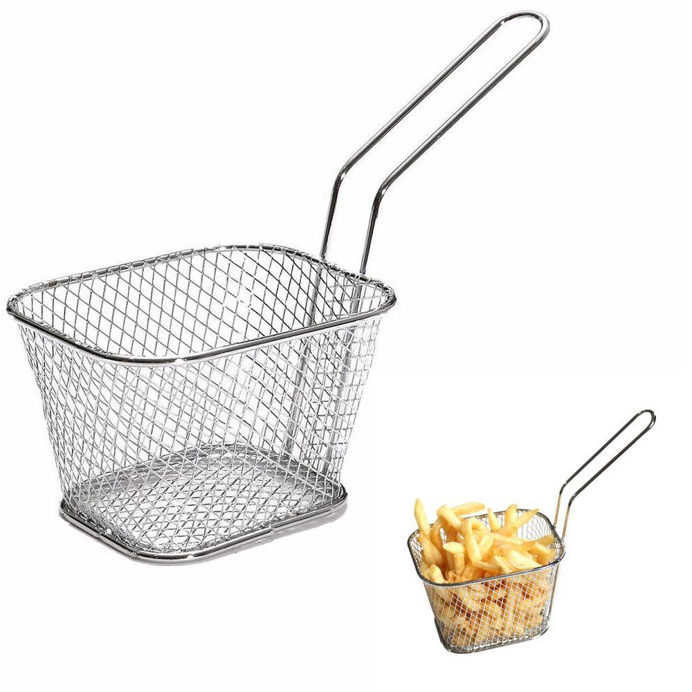 【 ELEGANT 】 French Fries Basket Mini Professional Chef Saringan Makanan Gorengan Penyaring Minyak Goreng Keripik Net Colander Tool