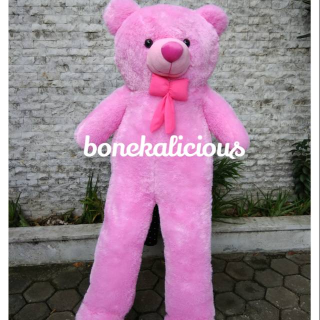 Boneka beruang teddy bear pink bigsize super jumbo besar 150cm 1,5m 1,5meter