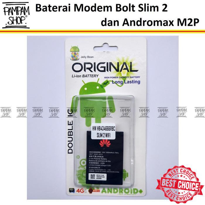PROMO HARGA TERMURAH Baterai Modem Andromax M2P Huawei HB434666RBC Original Batre Batrai