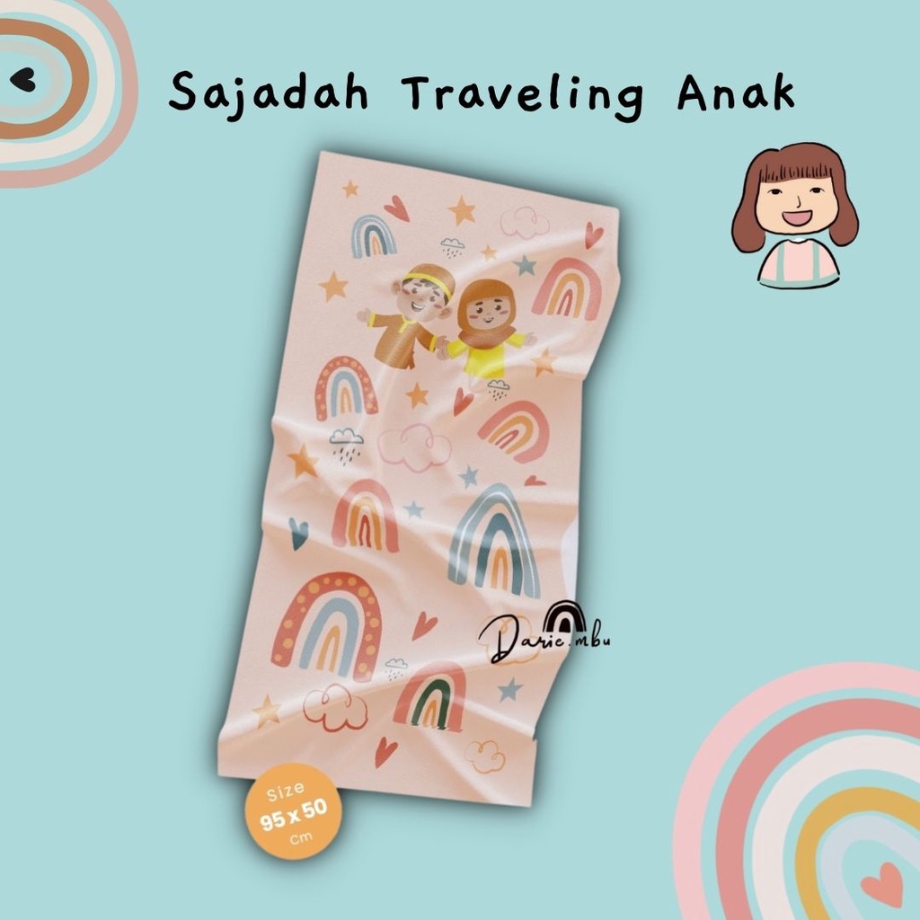 Sajadah Travel Anak Full Printing Kanvas Motif High Quality