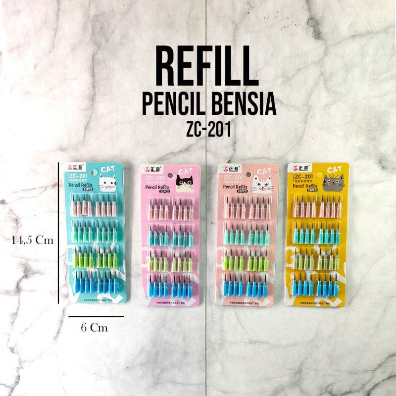 

Isi refill pensil bensia / Isi ulang pensil bensia / Refill pensil bensia ZC201