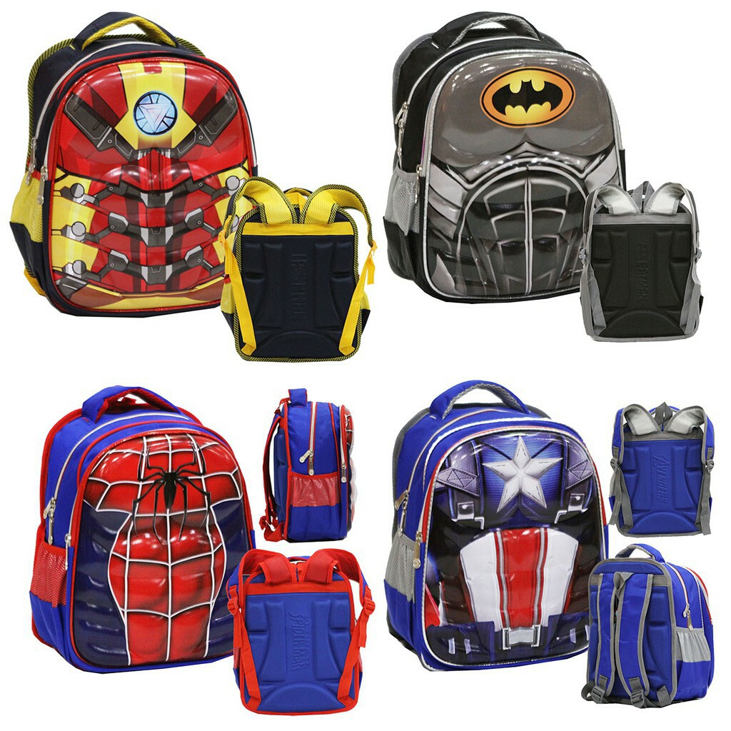  Tas  Ransel  Sekolah Anak  uk TK  Jaman Now Badan Superhero 