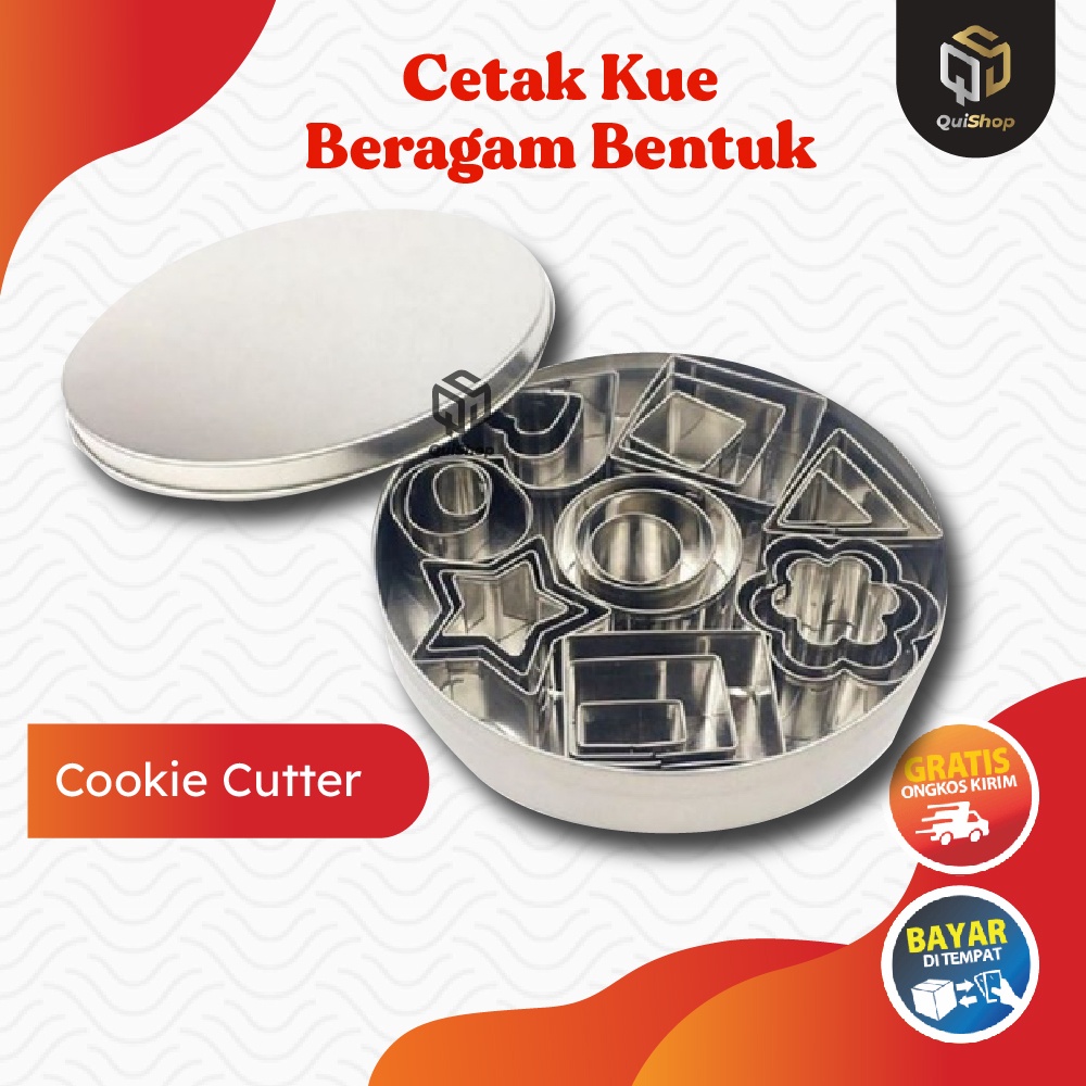 Cetakan Kue Cookie Cutter Set 24 Pcs Biskuit Stainless Steel Premium Mold Peralatan Dapur Termurah Berkualitas