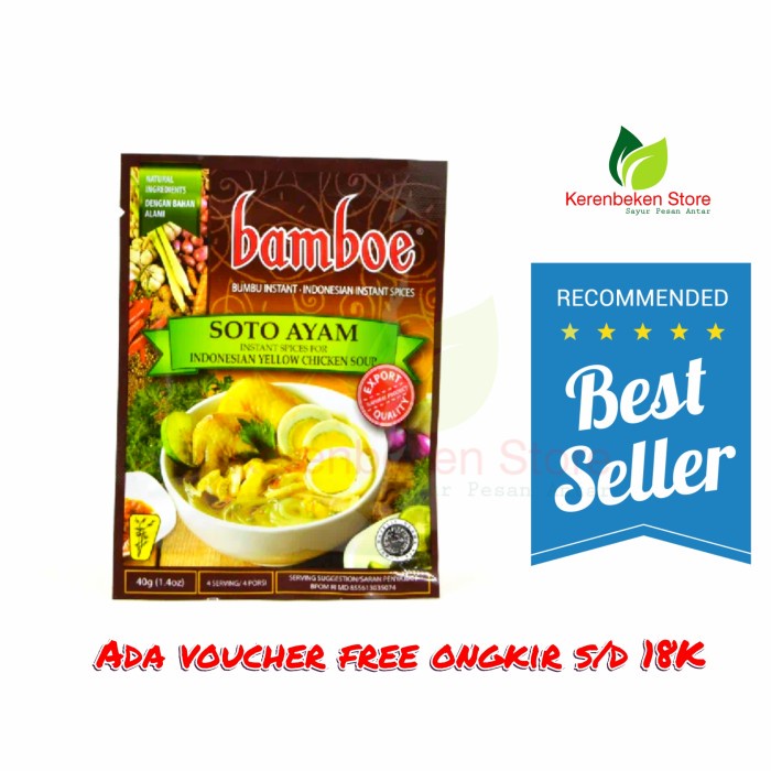 

bamboe bumbu instan soto ayam 40gr
