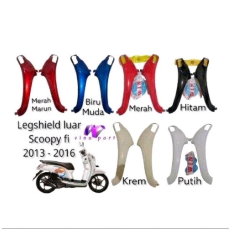 LEGSHIELD LUAR/TEBENG SAMPING BAGIAN DEPAN/COVER SEN SCOOPY 2013-2016