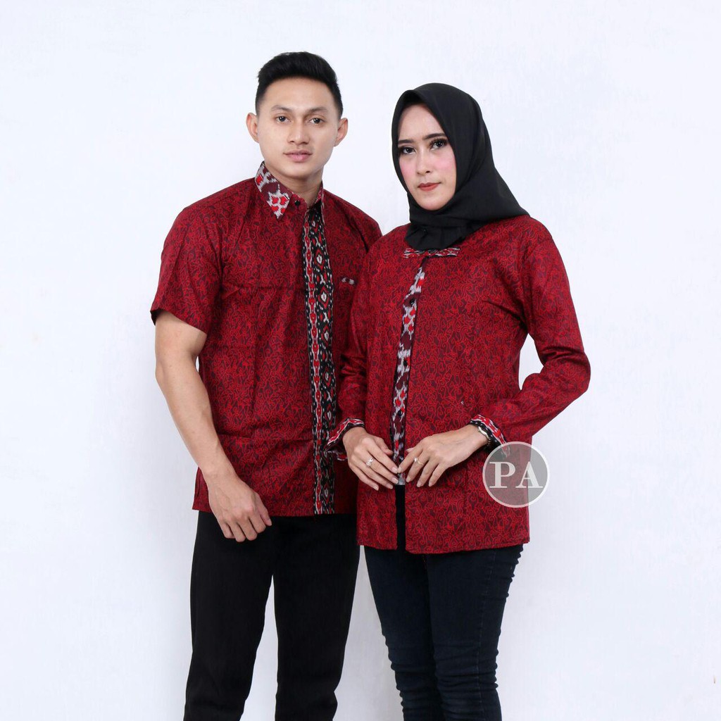 Batik Seragam Baju Batik Motif Mega Mendung Hem Pendek Pria, Bolero Atasan wanita, Kemeja panjang