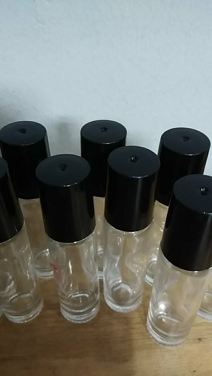 Botol Roll On 10ml, 15ml Kaca Tebal Transparan Essential Oil, Parfum