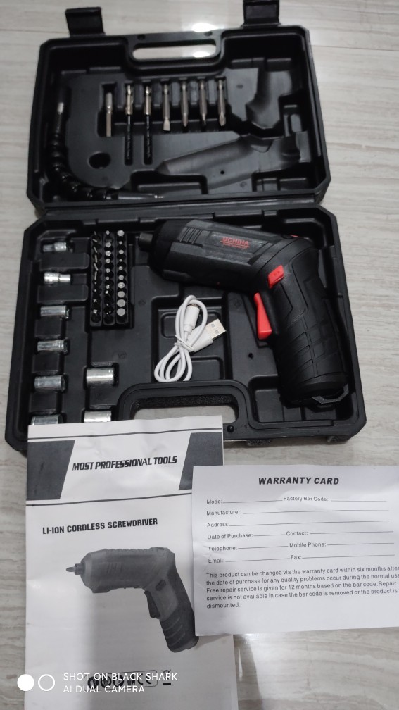 Bor Obeng Baterai Mini Cordless Screwdriver Uchiha Electric