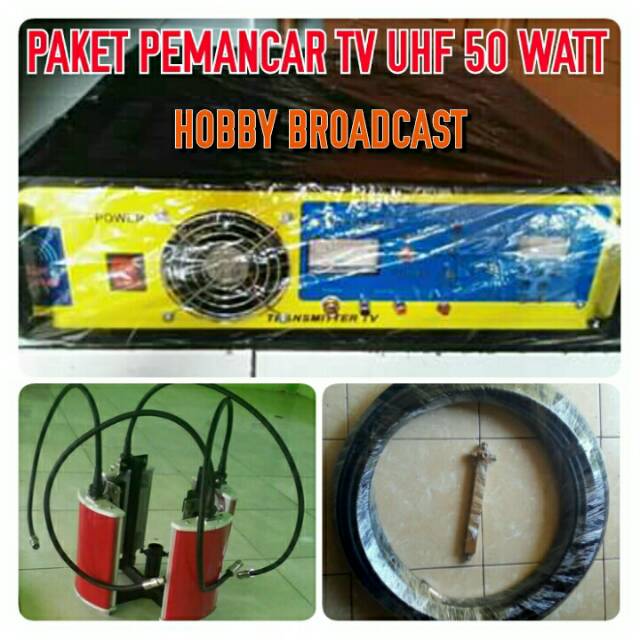 PAKET PEMANCAR TV UHF PLL 50 WATT SOLID STATE FULL PROTECTION