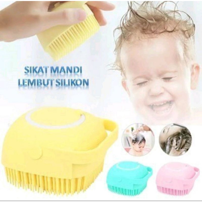 Sikat Mandi Dispenser Silikon Brush Shower Sikat Mandi MultiFungsi