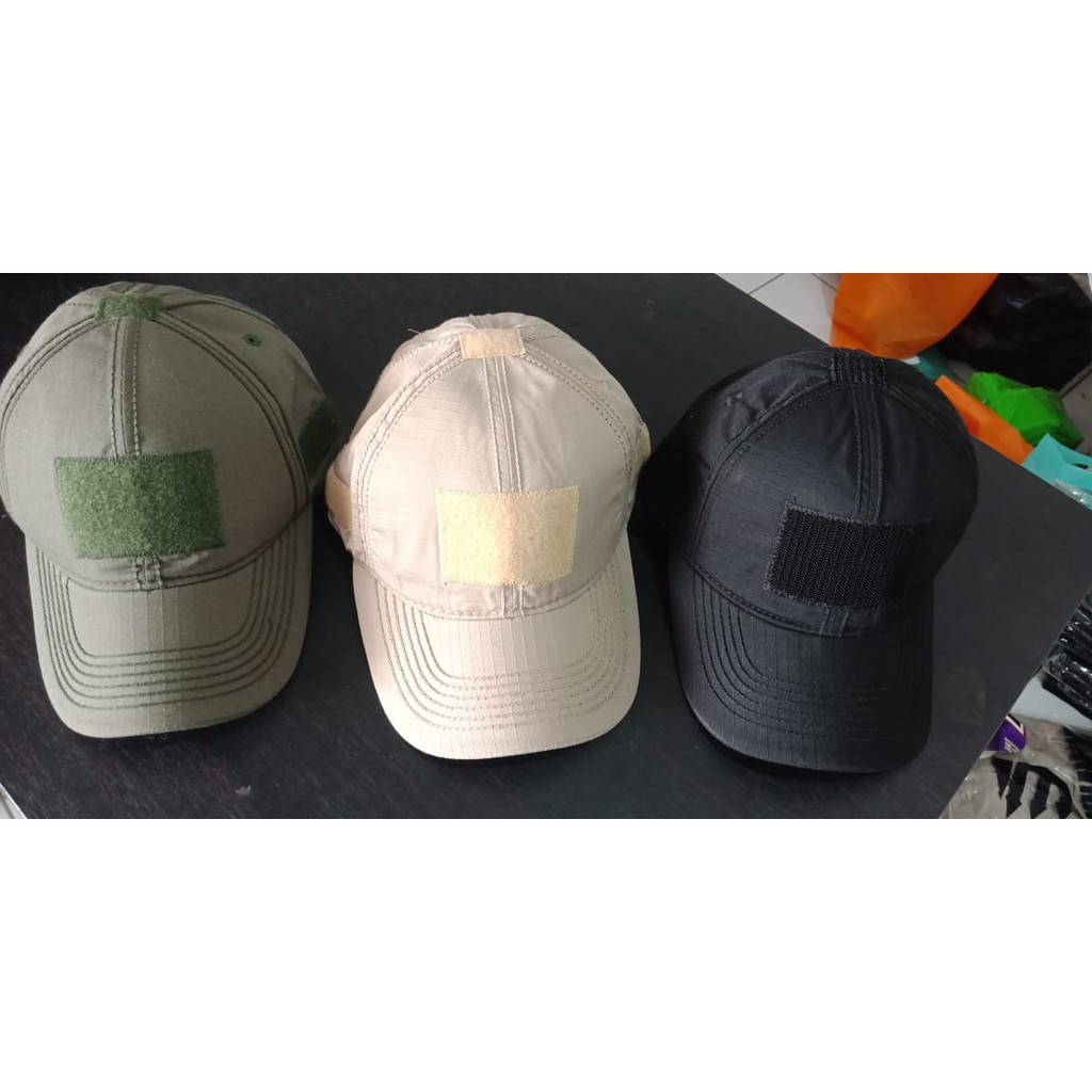 Topi Tactical Perekat Krem, Hitam, Abu, Hijau Pol PP