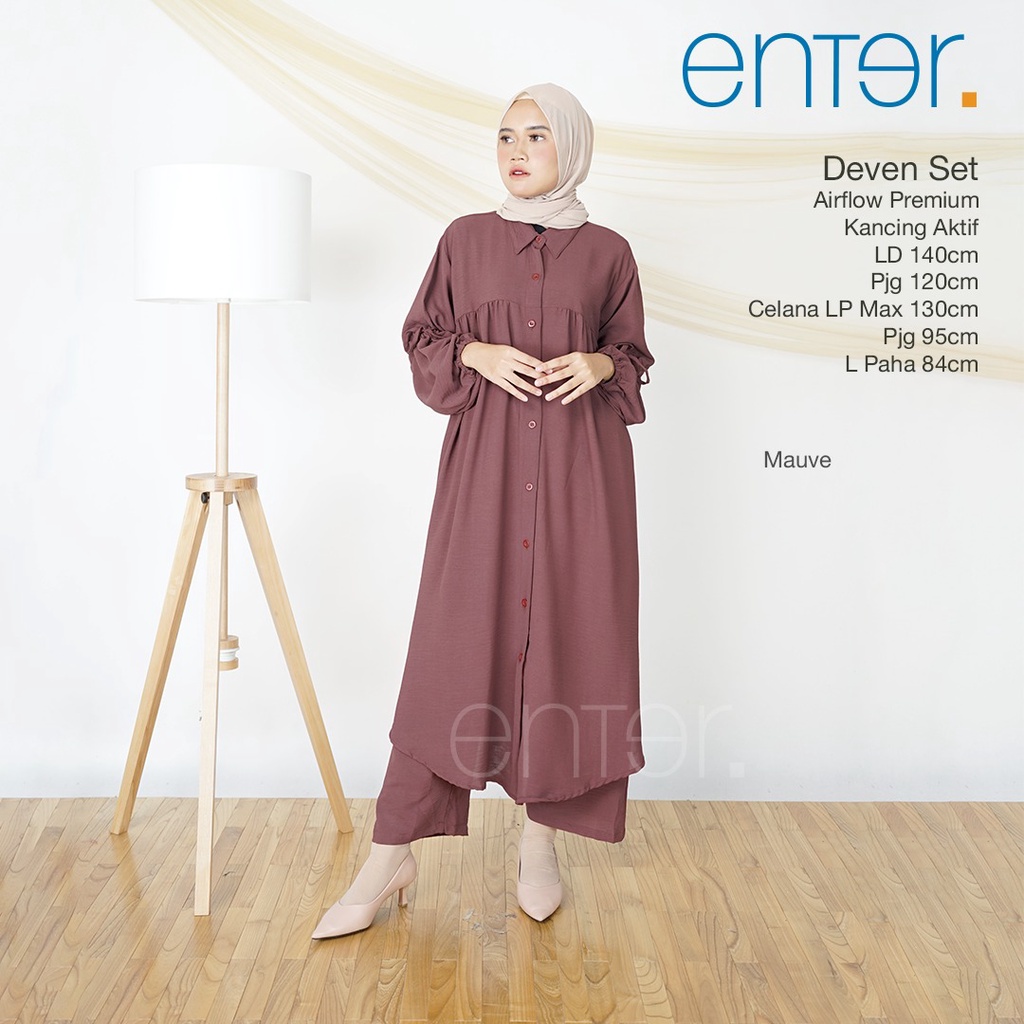 Set wanita jumbo polos LD 140 mat airflow premium setelan one set big size terbaru murah Ori Enter | Rukka Deven-1