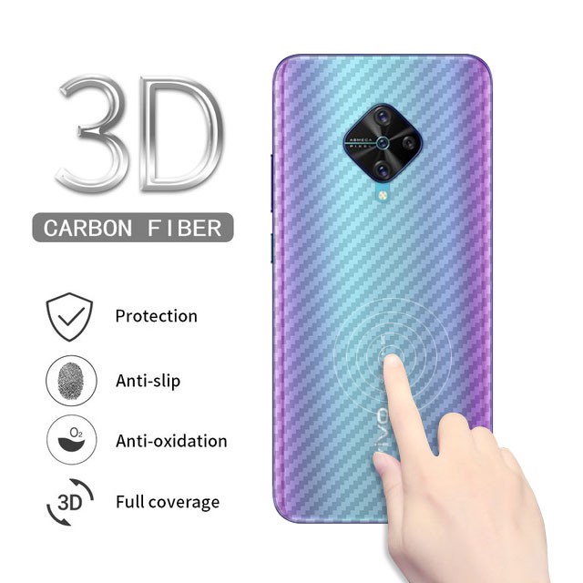 Garskin Carbon VIVO S1 PRO Premium Back Screen Protection Antigores Pelindung elakang HP