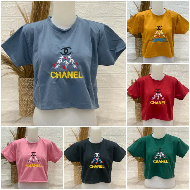 Kaos Crop Wanita Kaos Atasan Wanita Crop Branded Bordir Bebytery