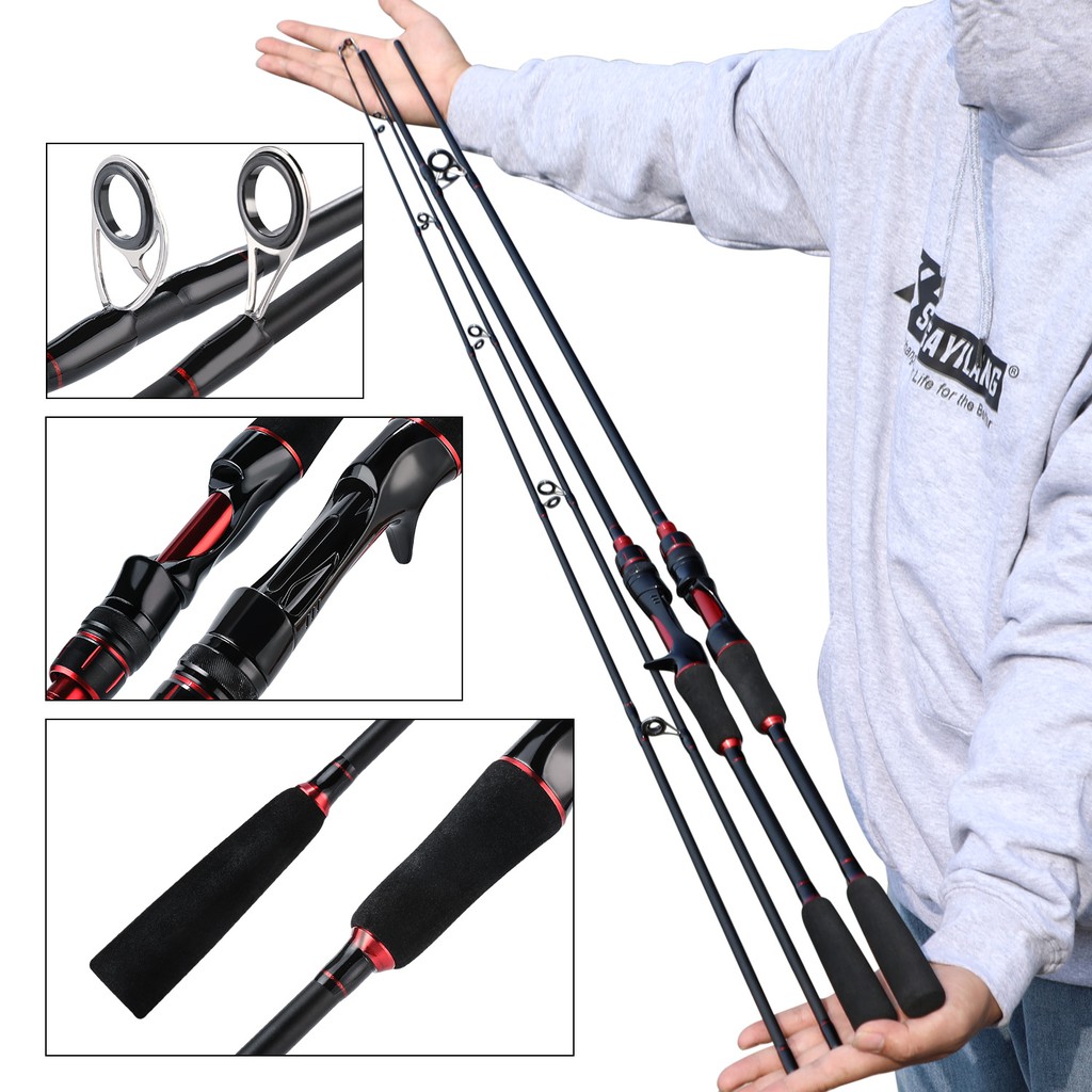 Sougayilang Joran Pancing 1.8m-2.1m Dengan Bahan Serat Karbon Spinning Casting Fishing Rod Untuk Memancing Joran Pancing