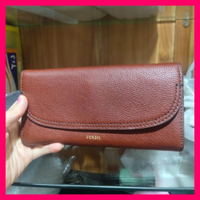 Jual Dompet Wanita Fossil Cleo Wallet Color Brown. Branded Original