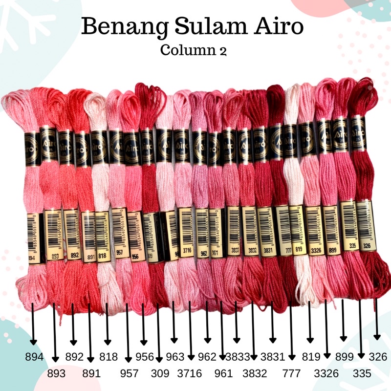 AIRO - Benang Sulam Airo (mirip DMC) Column 2