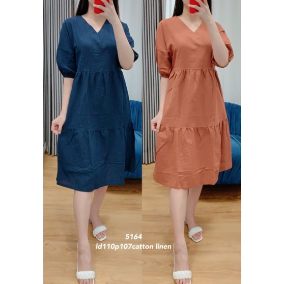 DRESS CATTON LINEN 5164a
