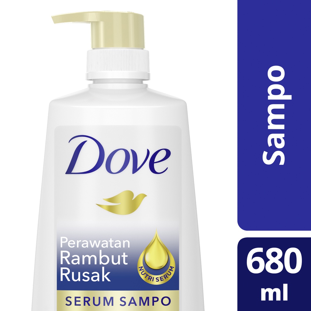 Jual Dove Serum Shampoo Perawatan Rambut Rusak Dengan Nutriserum And Keratin 680ml 1 Indonesia