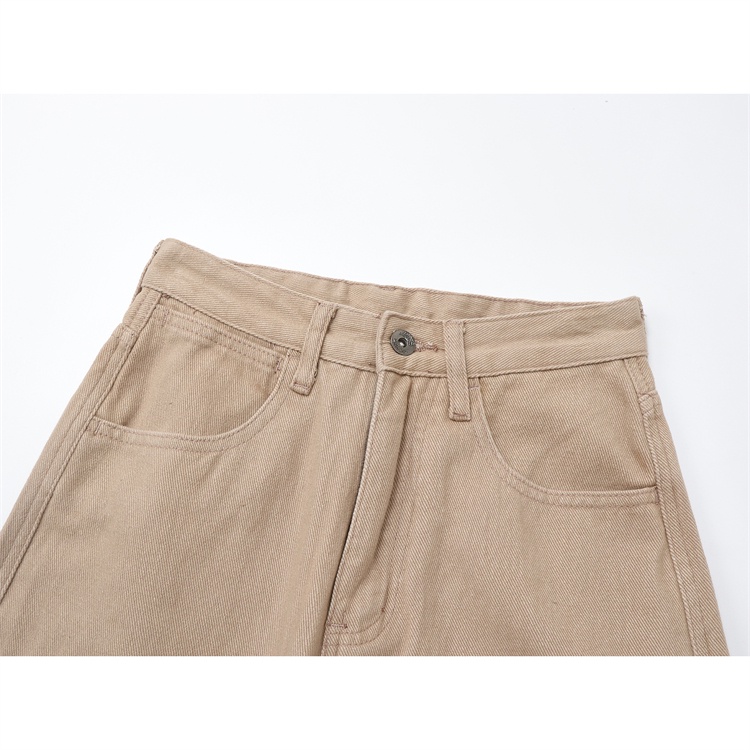 New khaki high waist celana jeans panjang wanita murah（realpict）