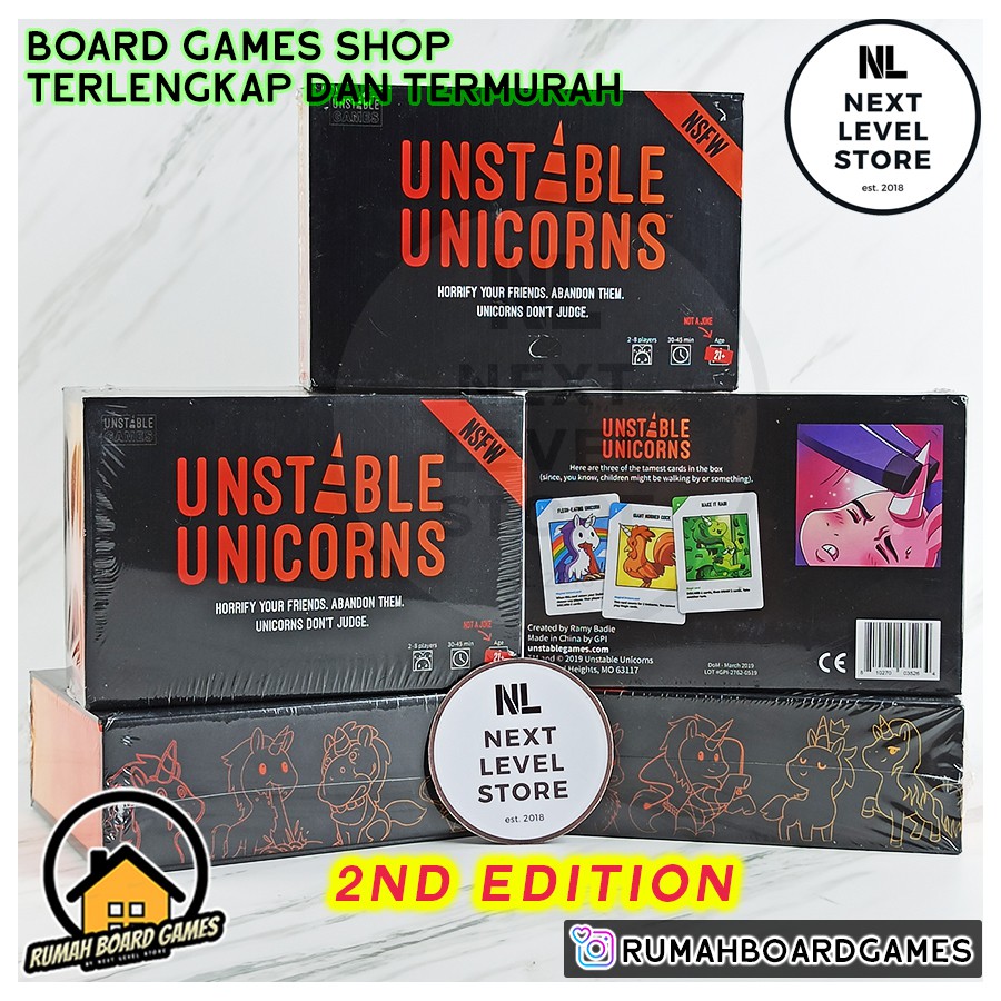 Unstable Unicorns NSFW Card Game Basic Deck Board Games READY